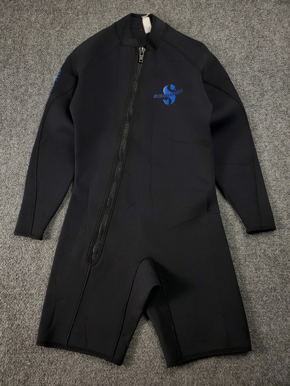 Scubapro Long Sleeve Shorty Wetsuit Medium M50 Black Blue 3mm Neoprene Dive